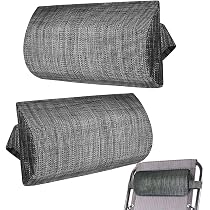Coussin Repose-Tête Avec Élastique - Oreiller Pour Chaise Jardin, Fauteuil, Chaise Longue 37x17cm
