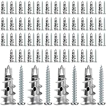 100 Viti E Tasselli Per Cartongesso - Autoperforanti In Metallo, Per Mensole, Specchi E Lampade - Foto 5