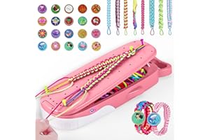 Euclidean Cube Freundschaftsarmband Selber Machen, Armbänder Selber Machen Wal geformt DIY Schmuckbastelsets Handwerk für Mädchen im Alter von 6, Armbänder Selber Machen Kinder-Bastelsets (Rosa)