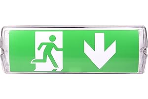 SHOPVG Eclairages de Sécurité à Led, Classe de Protection : IP 65, Panneau d'indication de Sortie / de Secours, Lumineux