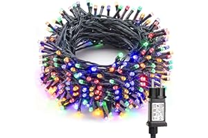 BrizLabs Cadena de Luces Navidad Exterior, 25m 200 LED Guirnalda Luces Interior 8 Modos Impermeable Luces de Hadas Iluminación Decorativas para Navidad Jardín Casas Fiestas Celebraciones (Colores)