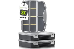 idea-station cassettiera porta minuteria plastica 3 pezzi / 19 x 15 cm - antracite - contenitori organizer