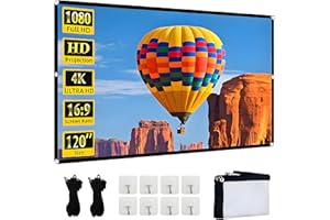 YingStar Pantalla Proyector Portatil 120 Pulgadas Pantalla Proyector Exterior 16:9 Tela Proyector Pantalla de Proyección Plegable Projector Screen Pantalla Proyector para Cine en Casa Teatro Camping