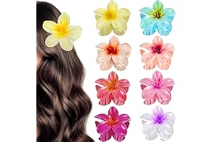 Binnan 8 Pezzi Mollettone Capelli Donna, Pinze per Capelli Fiori Clip Artiglio, Mollettone Capelli Donna Fiore, Mollettone Fiore, Adatto A Ragazze con Capelli Folti