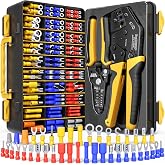 DXCRIMP Insulated Terminal Crimping Kit with 45 Types 0.34-6mm&sup2; | Terminal Pliers Thick tinned copper, easy entry, for automo