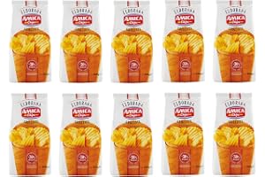 10x Amica chips Eldorada Grigliata salta potatischips med vågigt snitt 130 g glutenfria krispiga potatischips