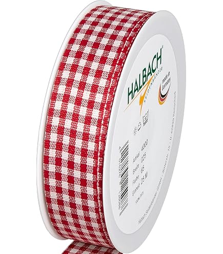 Nastro A Quadretti Rosso E Bianco – 1,6 Cm X 45,7 M – Perfetto Per Pacchi Regalo, Decorazioni E Accessori Per Capelli