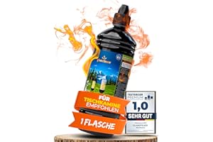 ‎GLANZFEUER Glanzfeuer Bioethanol für Tischkamin - 1x1 Liter - Für Tischkamin Indoor & Outdoor - Premium Bio Ethanol Made in EU - 100% Rauch- und Rußfreies Ethanol für Tischfeuer - Kamin Feuerstelle