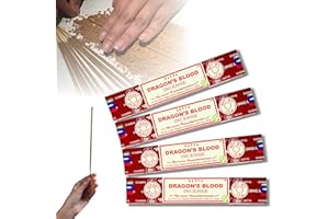 ‎AQASHA 4X Räucherstäbchen Set Original Satya Verschiedene Düfte | Räucherwerk (Drachenblut)