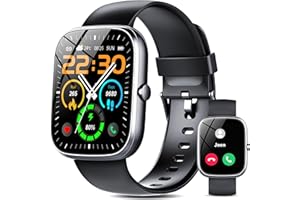 QXQ Reloj Inteligente Hombre Mujer, 1.91" Smartwatch con Llamadas Bluetooth y Notificación, 100+ Modos Deportivos, Impermeable IP68, Smart Watch Pulsómetro/Monitor de Sueño/Podómetro para iOS Android
