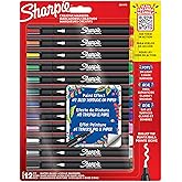 SHARPIE Creative Marker Akrilik Boya Kalemleri | Yuvarlak U&ccedil;lu Su Bazlı Boya Kalemi | M&uuml;rekkep Kağıda Ge&ccedil;irmez ve &Ccedil;oğu Y&uuml;zey 