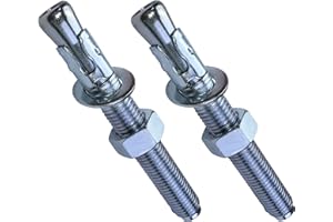 AERZETIX - C54078-2x Boulon Vis d’ancrage filetage long, Goujon à expansion - M20x160mm - en acier zingué - pour béton, pierre