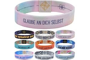 BRANDS2LOVE GLAUBENSBAND Größe M Motivations-Armbänder mit Glaubenssätzen - Glücksbringer Armband, Freundschafts-Armband und Energiearmband - geeignet für Kinder, Damen, Herren - perfektes Mitbringsel