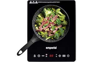 Emperial Single Induction Hob Portable Digital Cooktop Electric Hot Plate with Touch Control 2000W