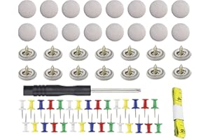 PANSYFEN 30 Stück Autoreparatur Nieten Kits Zubehör für die Reparatur von Autodächern Knopf für die Reparatur des Autodachs mit Stecknadeln Schraubendreher Maßband Ersatzzubehör(Grau)