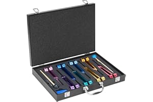 lesolar Chakra Tuning Forks Set, 7 Chakra and 1 Soul Purpose Weighted Solfeggio Tuning Forks for Healing Therapy, Yoga, Meditation with Exquisite Wooden Gift Box
