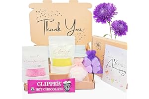 BELLALISIA Relaxing Thank You Gifts for Women, Natural Bath Salt Set Letterbox Pamper Hamper Kit Ideal for Teachers, Colleague, Best Friend, Teaching Assistants,. A Perfect Relaxation Present for Her to Relax.