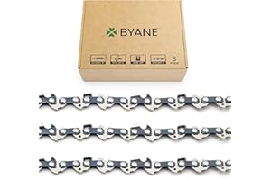 BYANE 3er-Pack 35 cm Sägenkette 3/8"LP 1,3 mm 52 treibglieder Rückschlagsarme Kette kompatibel mit Husqvarna, Dolmar, Einhell, Makita, Hitachi, Oregon und mehr