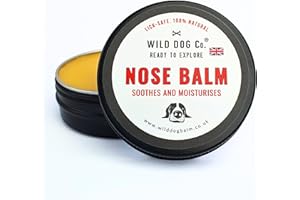 WILD DOG CO Dog Nose Balm for dry damaged noses works fast, snout soother repairs sore, crusty, dry dog noses and lips, loved by frenchies, bulldogs, labradors and all breeds of dog, made in the UK 30g