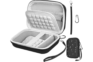 EMART Digitalkameratasche, kleine Digitalkamera Fotokamera Tasche für Canon PowerShot ELPH 180/Sony DSCW800 830/CAMKORY/Kodak Pixpro, Kameratasche mit Eva Anti-Shock Bubble (Nur Hülle) -Schwarz