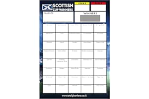UNKNOWN Totally Bonkers - Football Scottish Fundraising Scratch Cards - 40 SQUARE - A6 (148x105mm) -10 Pack - TB0003 - Blind Card