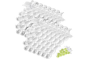 BESCH Bandeja 12 Uvas para Nochevieja Fin de Año - Campanadas - Año Nuevo, Bandeja Plástico Reutilizable, Lavable (Pack 12)
