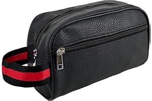 JOPHY & CO. Bolso de mano para hombre en ecopiel, neceser para hombre, bolso de viaje, bolso de viaje, bolso de mano pequeño con correa de piel sintética.Art.2769, negro