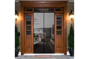 DOGUO Kit Zanzariera Per Finestra Grande 100 x 280 cm Zanzariera Anti Zanzare Insetti Chiusura Automatica Zanzariera Finestra Apribile Tenda Traspirante For Porte/Finestra, Nero