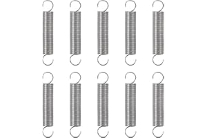 GUNGY Ressort de Traction 55mm Ressorts de Tension avec Crochets Ressorts en Acier Inoxydable Diamètre du Fil 0,9 mm Diamètre Extérieur 10mm Force 1,10KG 10 Pièces