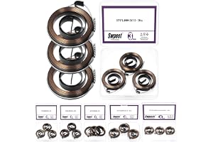 Swpeet 3pcs 35 x 6 x 0,8 mm Borrpress Return Springs Kit, Quill Spring Feed Return Coil Springs Assembly, Spring Steel Quill Feed Reset Spring Ersättning för bänkborr, Verkstadsutrustning Verktyg