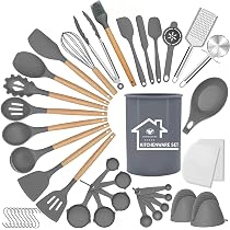 Umite Chef - Set di utensili da cucina in silicone, 43 pezzi