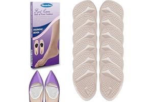 THEARCHES 6 paires Boule de Coussins à Pied Tamps Métatarsiens pour Femme, Adhésif Gel Avant-pied Support High Talons Inserts, Invisible et Confort Metatarsal Pad Foot Relief, beige