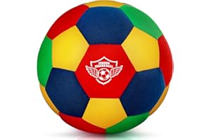 JOFUNI Indoor Soft Football for House Home, Training Ball Standard Size 4 Soft & Safe Ball for Teenager 6-12 Indoor Dribbling, Training, Football Gift for Kids Boys(21cm)