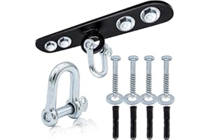 SialPro Punching Bag Hanging Ceiling Mount Bracket with D-Shackle, Heavy Duty Iron Hook 8'' Hanger with Bolts Wall Plugs Outdoor Hanging Boxing MMA Muay Thai Kickboxing Training