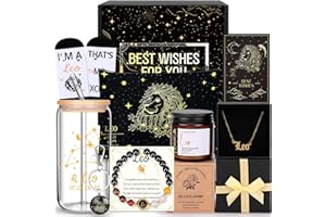 FORTUNING'S JDS 11Pack Birthday Gift for Women Leo Zodiac Gifts Set Get Well Soon Gift for Women Men Birthday Pamper Gifts for Ladies Self Care Package for Leo Sign Best Wishes Present Leo Zodiac Self Care Set Kit