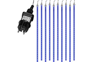 VOLTRONIC Averse météorique LED, intérieur et extérieur, IP44, choix de la taille et de la couleur, 480 LED, bleu