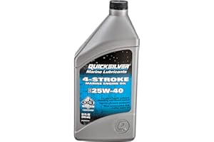 ‎QUICKSILVER Quicksilver - 8M0086223 - Motoröl 25W-40 4-Takt mineralisch 1L, Silber