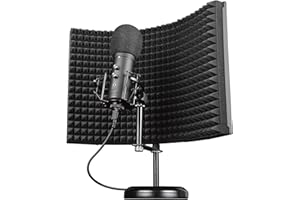 Trust Gaming 23874 GXT Micrófono Profesional con Pantalla Absorbente GXT 259 Rudox, Micrófono USB de Condensador para Cantar, Estudio, Grabación, PC, Podcast, Streaming, Voz, Youtube