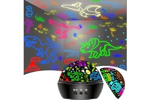 DQMOON Dinosaur Toys for 3-10 Year Old Kids Boys Toys Age 2-9, Dinosaur Night Light Projector Kids Toys for Age 2-7 Year Old, Dinosaur Lamp Birthday Gifts for 2-7 Year Old Boy Xmas Stocking Fillers