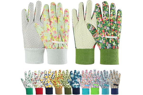 Ainiv Gants de Jardinage pour Femme, 2 Paires Gants de Travail de Jardin pour Femmes, Antidérapants, Respirants et Légers pour la Ferme, Cour, Élagage et Extérieur
