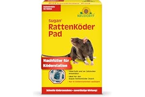 NEUDORFF - Sugan przynęta na szczury. Gotowa do użycia przynęta na porcje o długotrwałym działaniu do skutecznego i bezpiecznego zwalczania szczurów. Stosować tylko w stacjach przynęt w budynkach i na nim. 1 x 400 g