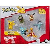 Pok&eacute;mon PKW3614 Battle Figure Multipack - 6'lı Paket Pikachu, Pottrott, Dalak, Sheinux Evrimler ve Machollo, 5 cm