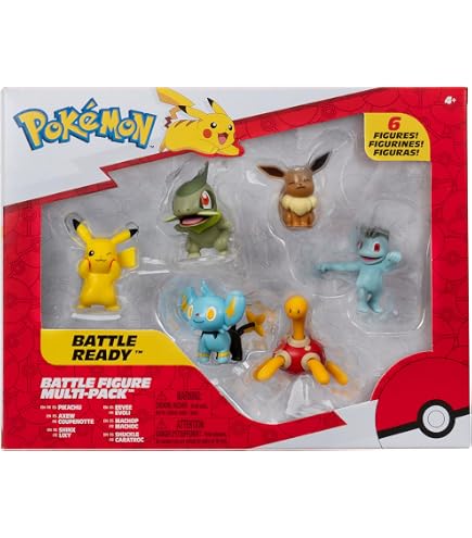 Pokémon - Battle Figure Multipack Sableye, Axew, Snivy, Tepig, Oshawott, Pikachu