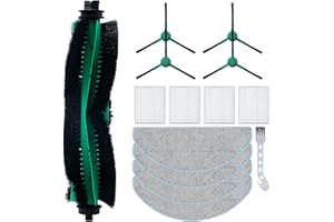 FIXBETTER Kit de accesorios para IRobot Roomba Combo Essential Y0112/Y0110/Y0140 Q0120/Q011/Q052, para IRobot Roomba 104 Vac/105 Combo+ robot aspirador, 1 cepillo principal, 4 filtros, 4 cepillos laterale
