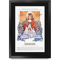 HWC Trading FR A3 Labyrinth David Bowie Gifts Poster stampato autografo autografato per i fan dei film Memorabilia - Cornice A3