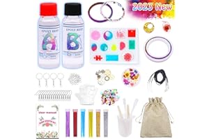 REFLYING Stampi in Silicone per Resina Epossidica, Set di Strumenti per Creazione Gioielli, Starter Kit in Resina per Casting Portachiavi, Orecchini, Bracciali
