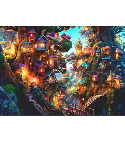 AFFE 1000 Teile Holzpuzzle - 78×53cm Familienpuzzle Ab 12 Jahren