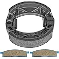 Front and Rear Brake Shoes Pads for Yamaha TTR125 TT-R 125 LWM/L/LE 19"/16" Wheels 2000-2009 2011-2021, Replace ‎MC0251, Drum Brake Shoe Set