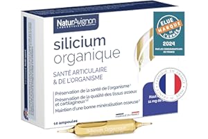 NATURAVIGNON LABORATOIRE NaturAvignon Silicium Organique liquide | Articulation, cartilage, os, systeme immunitaire adulte | silice naturelle | Silicium 4 X plus biodisponible | 10 ampoules I Fabriqué en France