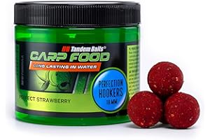 Tandem Baits Carp Food Perfection Hookers, D'appâts pour carpes, Pêche de la Carpe, Peche, Pop-Ups, Bouillette Carpe, Professionnel Accessoires de Pêche Carpe 18mm 120g